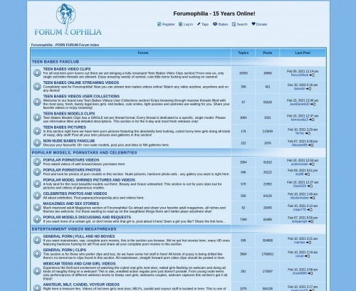 Screenshot from Forumophilia.com for review purposes Review screenshot Forumophilia.com