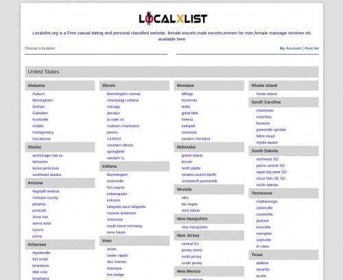 Screenshot from Localxlist.org for review purposes Review screenshot Localxlist.org