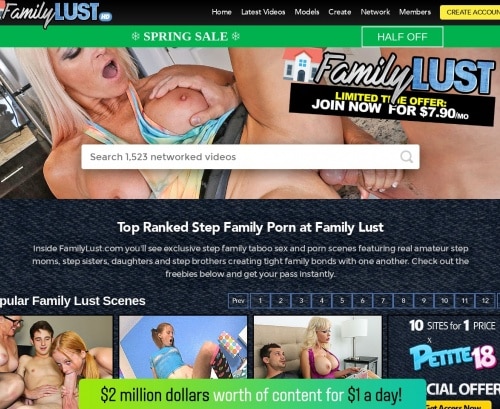 مراجعة لقطة الشاشة Familylust.com