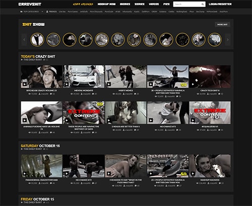 Screenshot from Crazyshit.com for review purposes Review screenshot Crazyshit.com