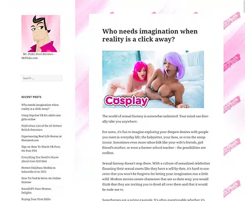 لقطة شاشة لمراجعة MrPinksBlog