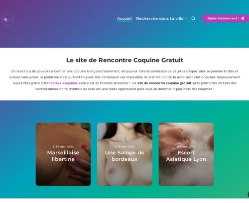 مراجعة لقطة الشاشة Francaises-coquines.com