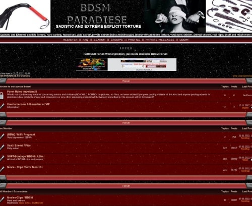 مراجعة لقطة الشاشة Bdsm-paradiese.info