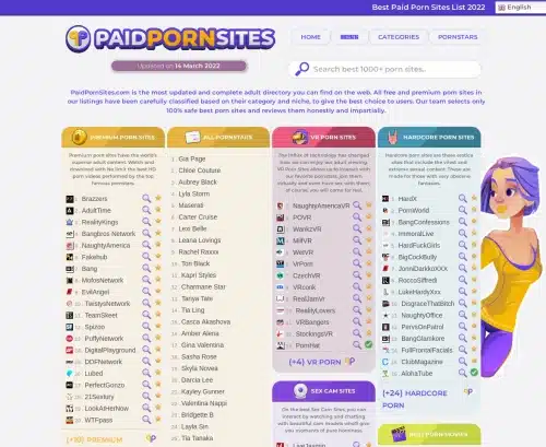 لقطة شاشة لمراجعة PaidPornSites