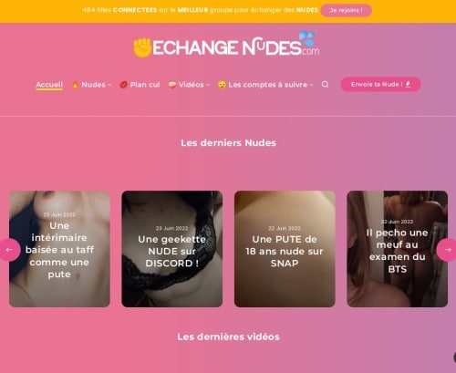 Screenshot from Echangenudes.com for review purposes Review screenshot Echangenudes.com