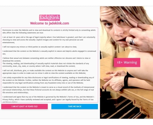 Screenshot from Jadekink.com for review purposes Review screenshot Jadekink.com