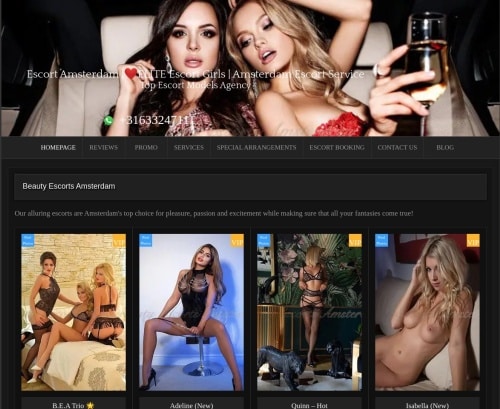 مراجعة لقطة الشاشة Beautyescortsamsterdam.com