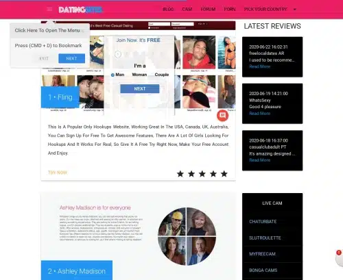 مراجعة لقطة شاشة لـ DatingSiteSpot