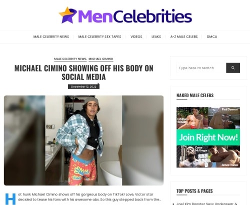 مراجعة لقطة الشاشة Mencelebrities.com