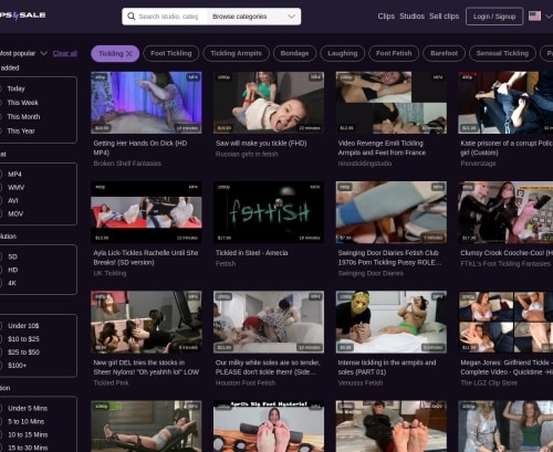 Captura de pantalla de Clips4sale.com con fines de revisión Revisar captura de pantalla Clips4sale.com