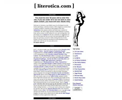 لقطة شاشة لمراجعة Literotica