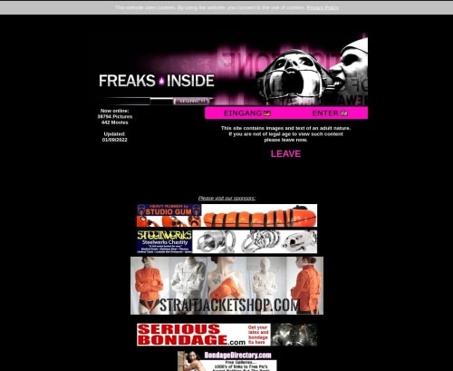 Screenshot from Freakinside.com for review purposes Review screenshot Freakinside.com