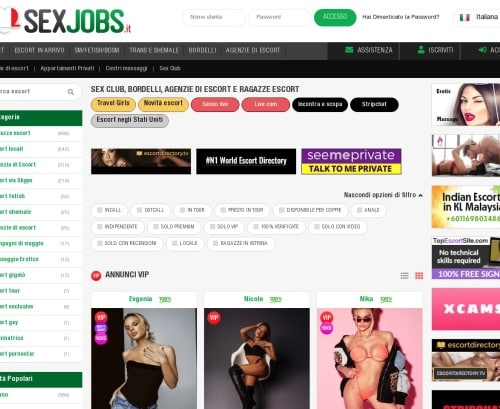 Recensione screenshot Sexjobs.it
