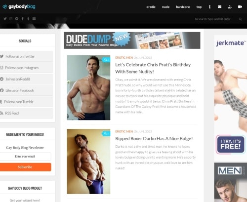 مراجعة لقطة الشاشة Gaybodyblog.com