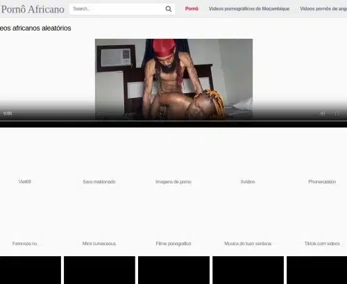 لقطة شاشة لمراجعة موقع Pornoafricano