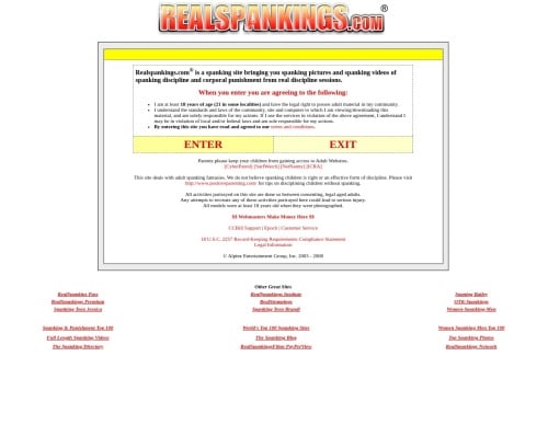 Review screenshot Realspankings.com