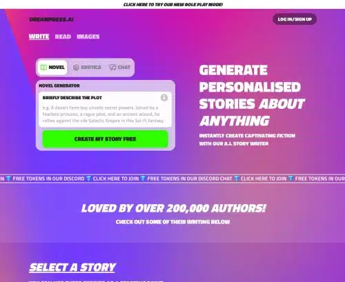 لقطة شاشة لمراجعة موقع Dreampress.ai