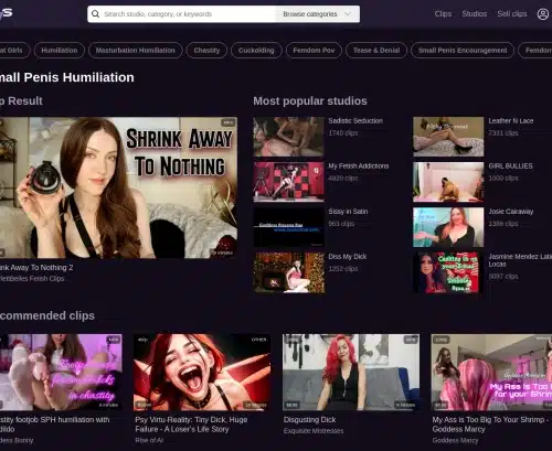 لقطة شاشة لمراجعة Clips4Sale SPH