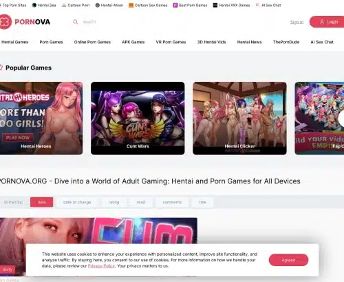 لقطة شاشة لمراجعة موقع Pornova