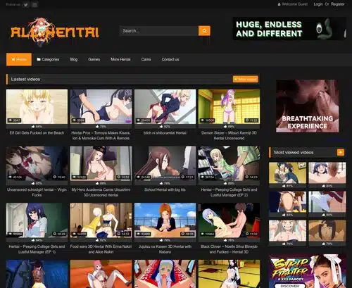 لقطة شاشة لمراجعة ALLxHENTAI