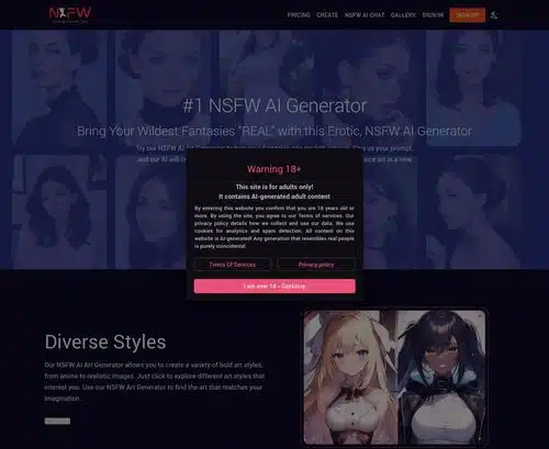 لقطة شاشة لمراجعة برنامج NSFW Art Generator