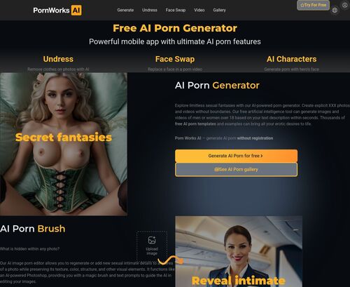 لقطة شاشة لمراجعة Pornworks.com