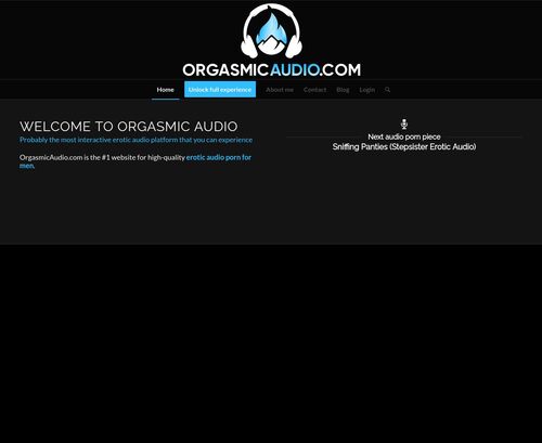 لقطة شاشة من Orgasmicaudio.com لأغراض المراجعة لقطة شاشة لمراجعة Orgasmicaudio.com