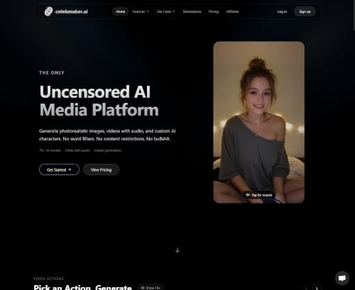 مراجعة لقطة الشاشة من موقع Celebmakerai.com