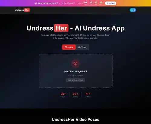 لقطة شاشة لمراجعة تطبيق UndressHerApp