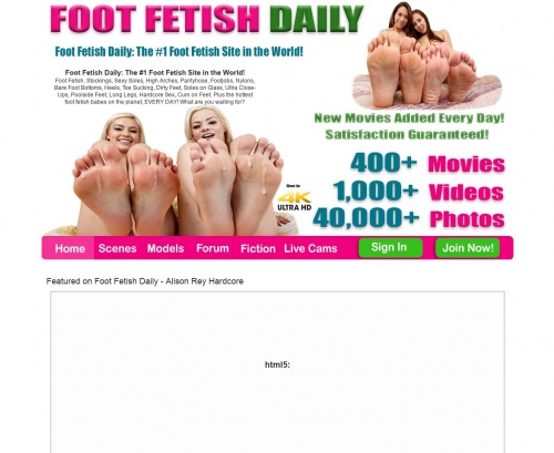 Review screenshot Footfetishdaily.com