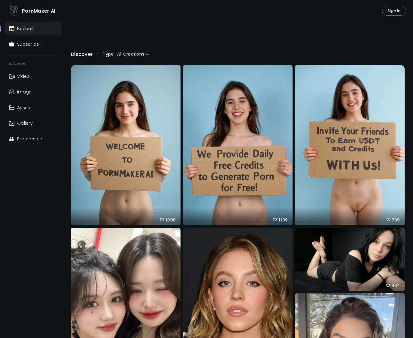 Screenshot from Pornmaker.ai for review purposes Review screenshot Pornmaker.ai
